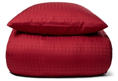 Luksus sengetøj - 140x220 cm - 100% Bomuldssatin sengelinned - Daisy rød  - By Night jacquard vævet sengesæt